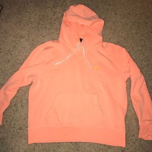 Ralph Lauren neon pink hoodie sweatshirt pullover